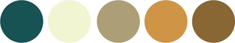 The colour palette of the Serengeti brand