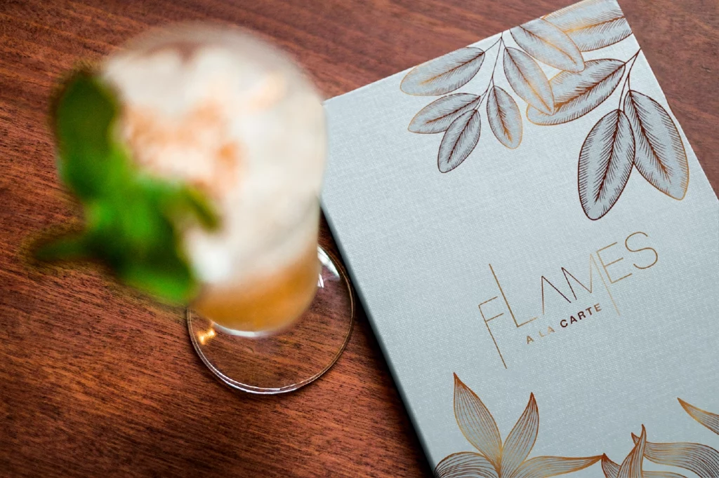 Flames restaurant collateral