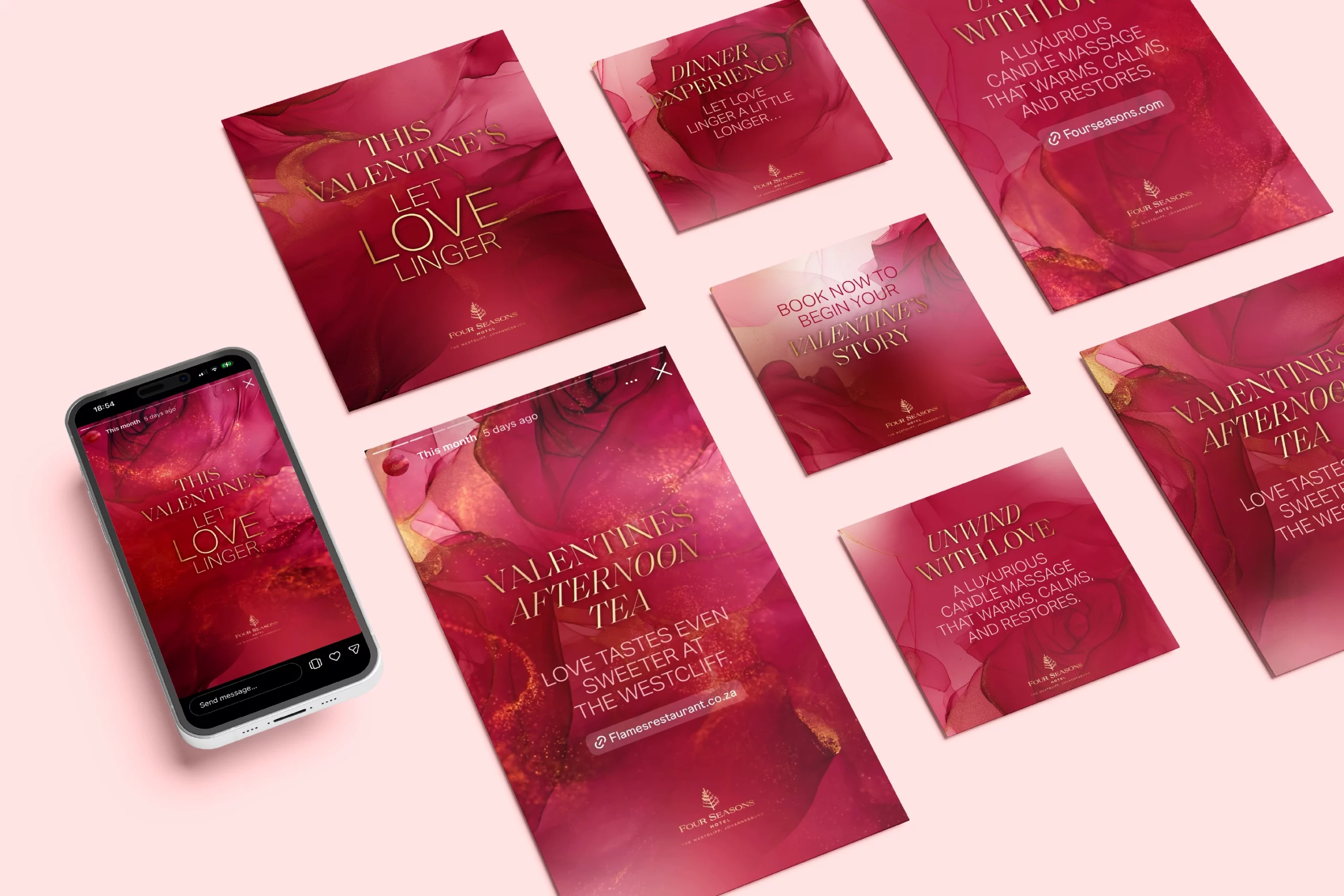 Flames restaurant collateral