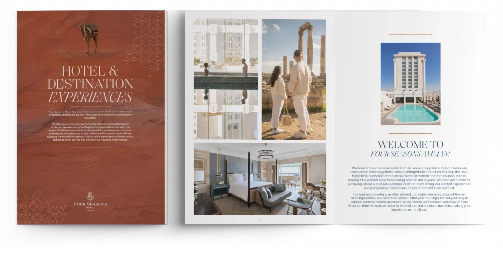 Marketing material spread across guest touchpoints