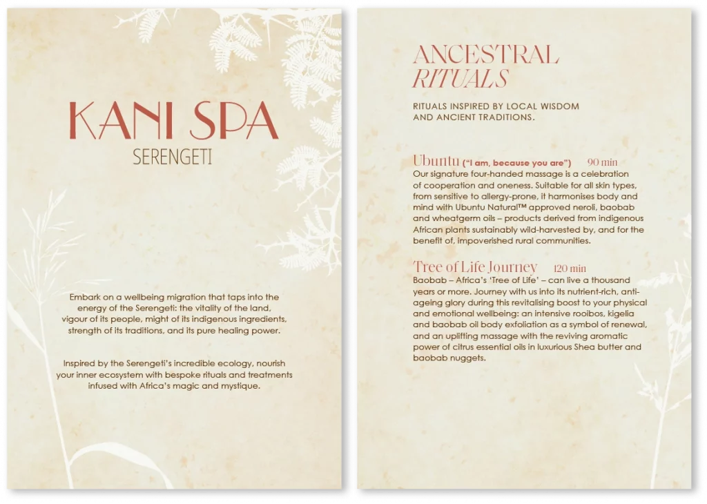 Spa brochure spread