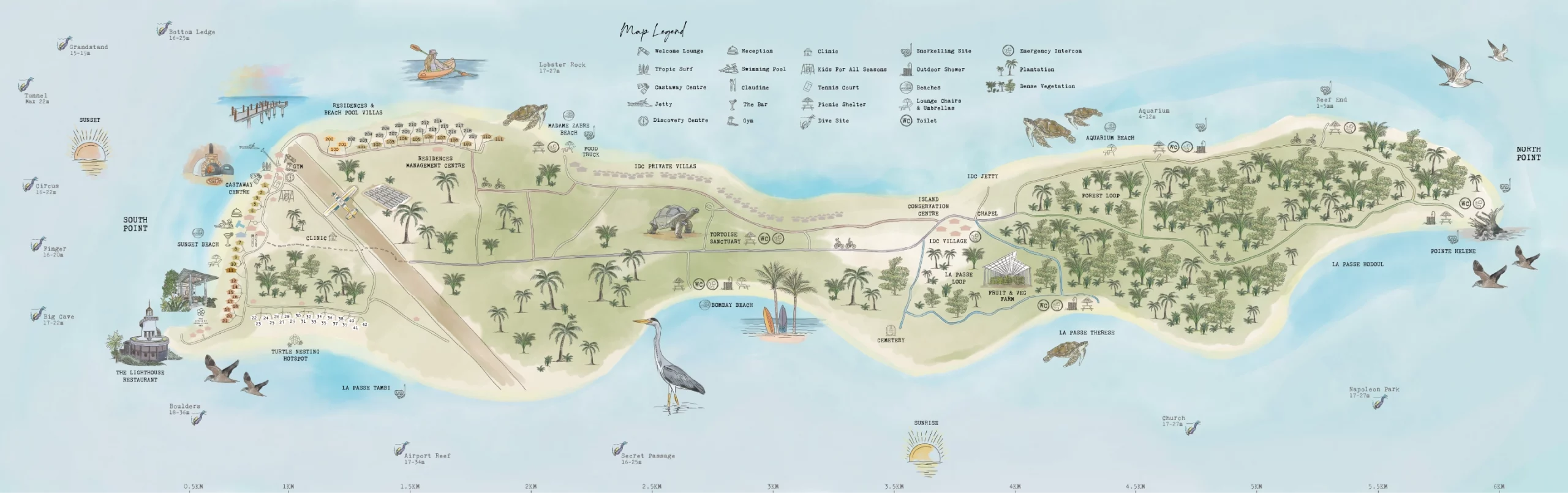 Illustrated island map