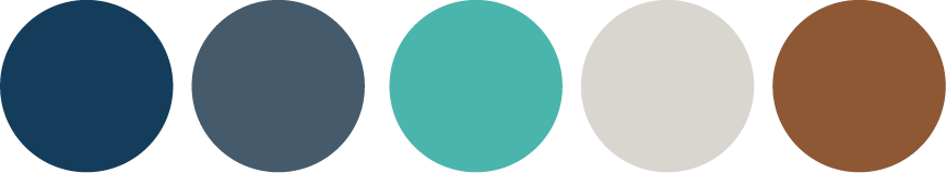 The colour palette of the Amman brand