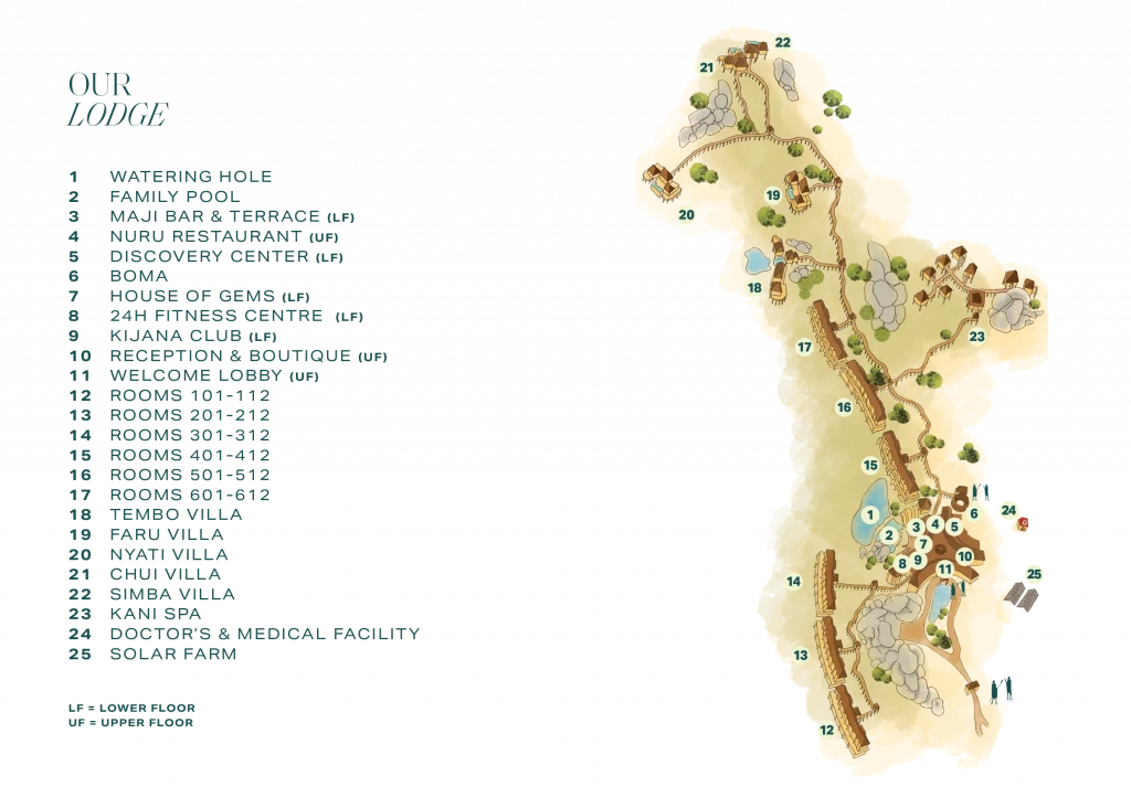 Illustrated resort map